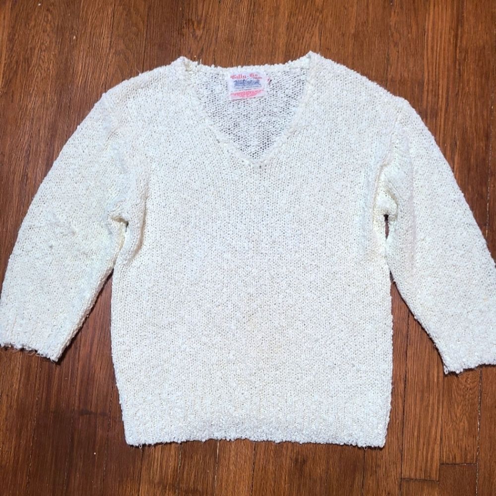 Vintage 90's Womens Elbow sleeve Sweater Size Med Tally Ho
